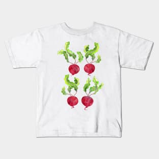 Beetroot Beets Watercolor Seamless Pattern Kids T-Shirt